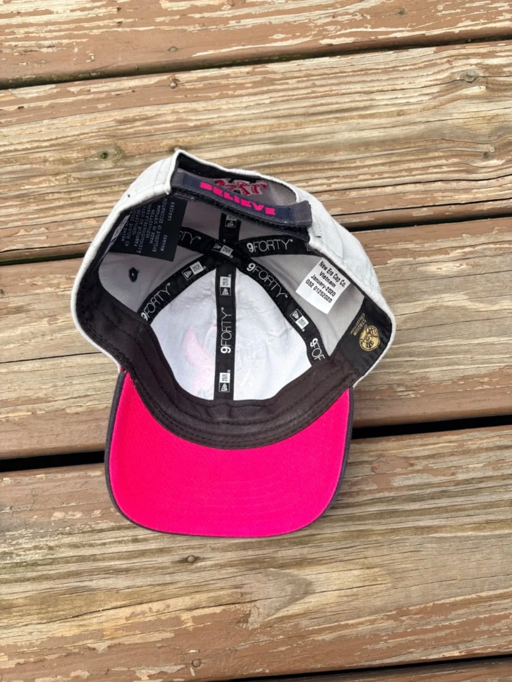 New Era Fairy Graphic Cap – Gray & Pink Toddler